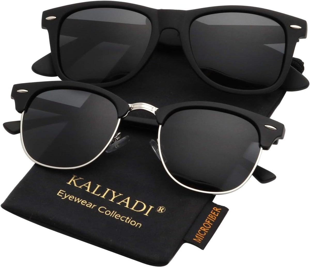 Polarized Semi-Rimless Sunglasses for Men and Women