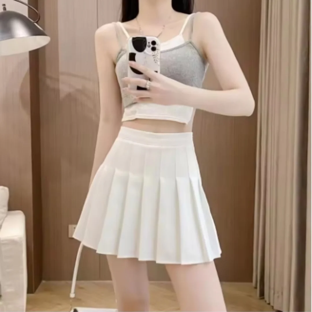 Women’s High Waist Pleated Tennis Mini Skirt