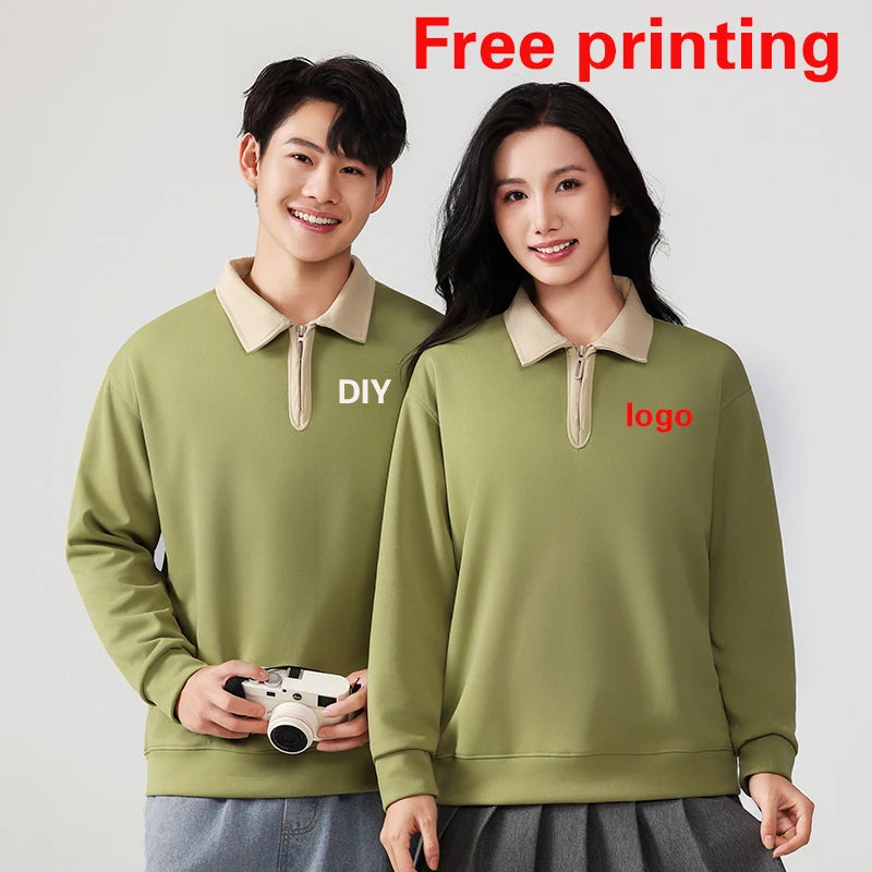Unisex Cotton Polo Shirt With Half-Zip Collar – Casual Fit