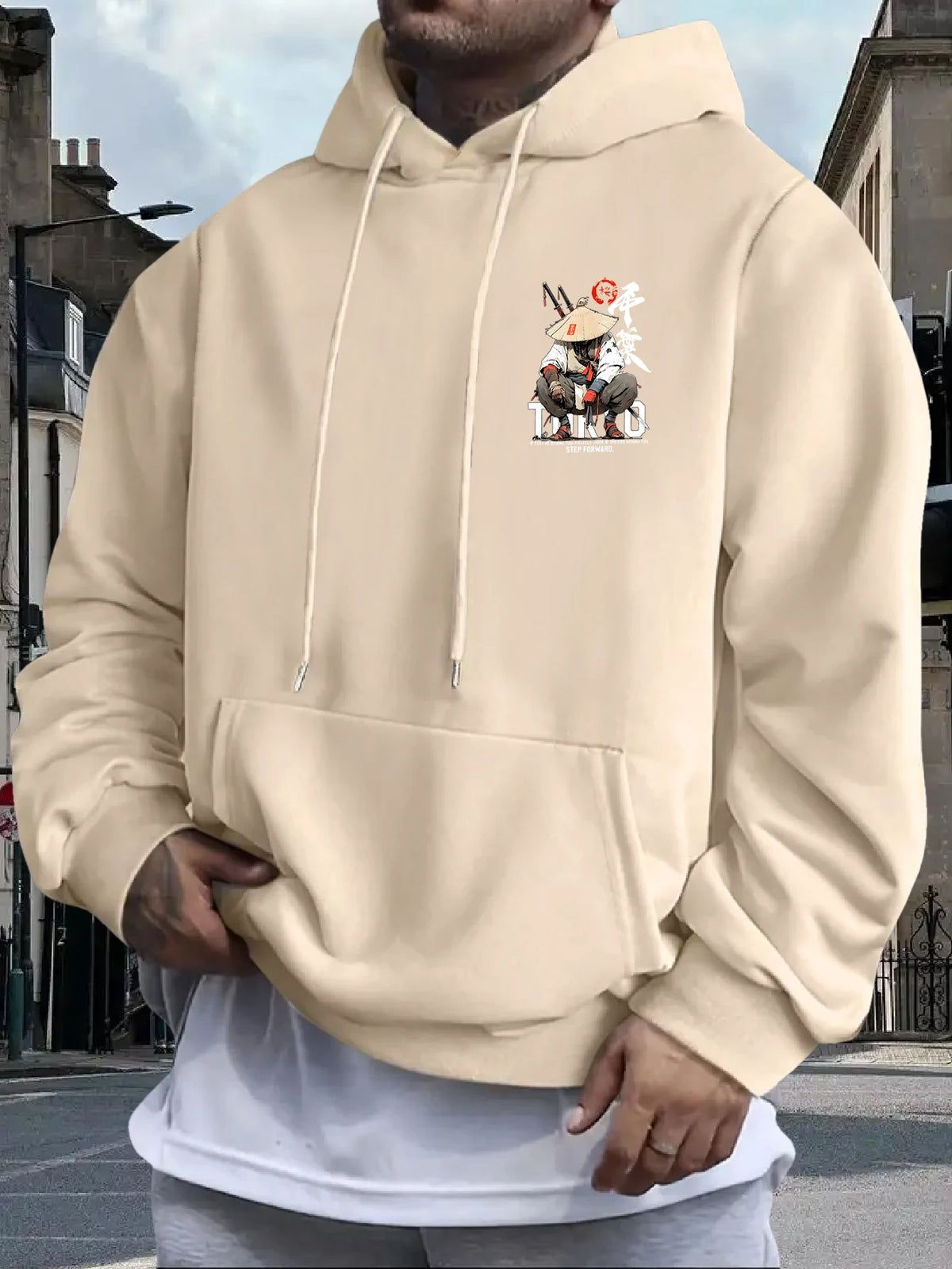 Harajuku Samurai Art Hoodie Pullover Sweatshirt