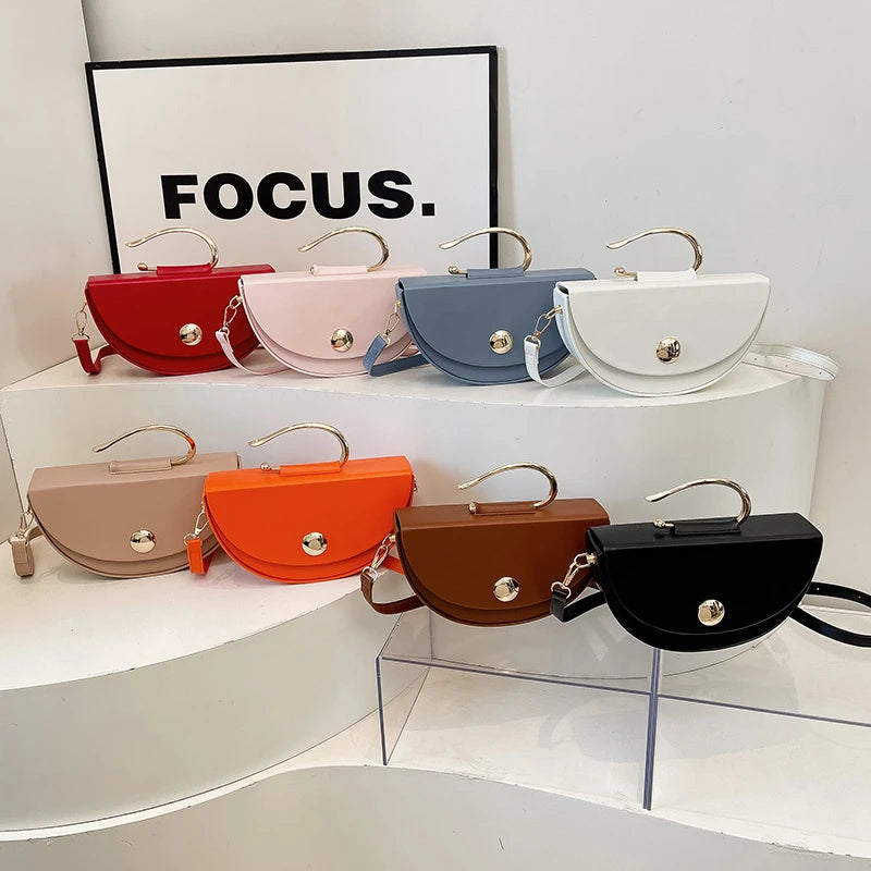 Women's PU Leather Saddle Crossbody Bag