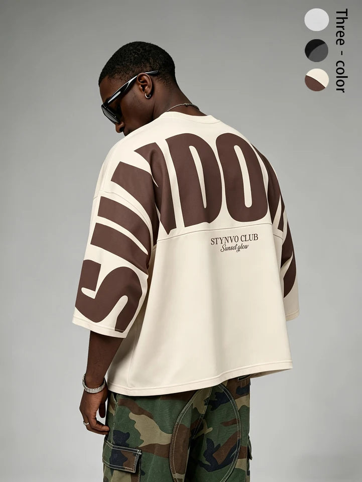 Oversized Y2K Letter Print Streetwear Cropped T-Shirt