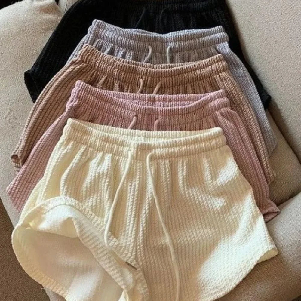 Women’s High Waist Casual Shorts With Pockets And Lace-Up