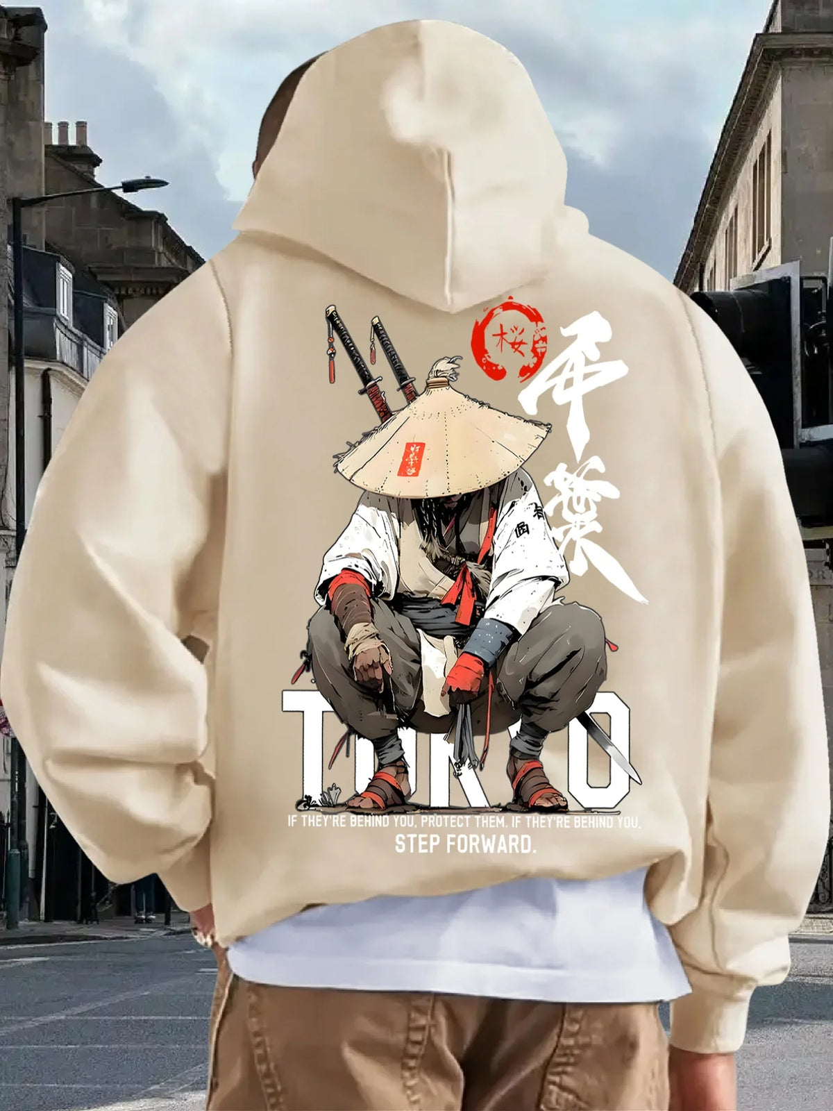Harajuku Samurai Art Hoodie Pullover Sweatshirt