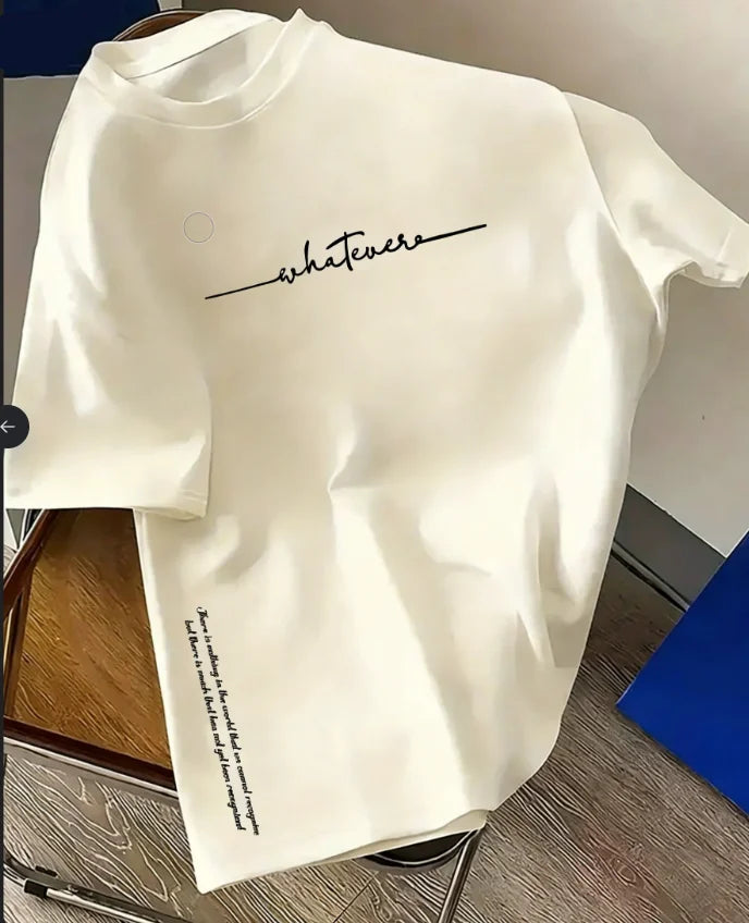 Unisex Cotton Sports Tee With Minimal Letter Print