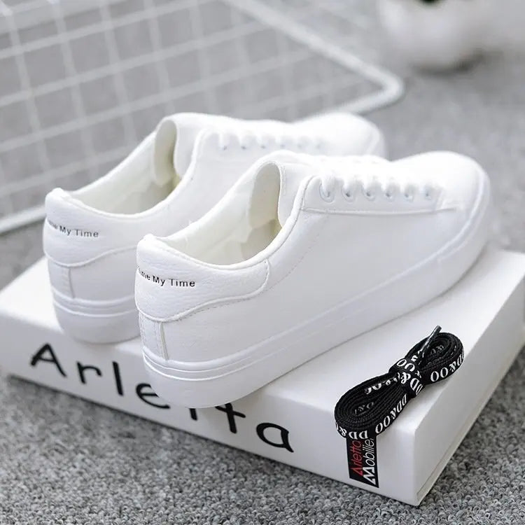 Women’s PU Platform Sneakers Casual Vulcanized Shoes