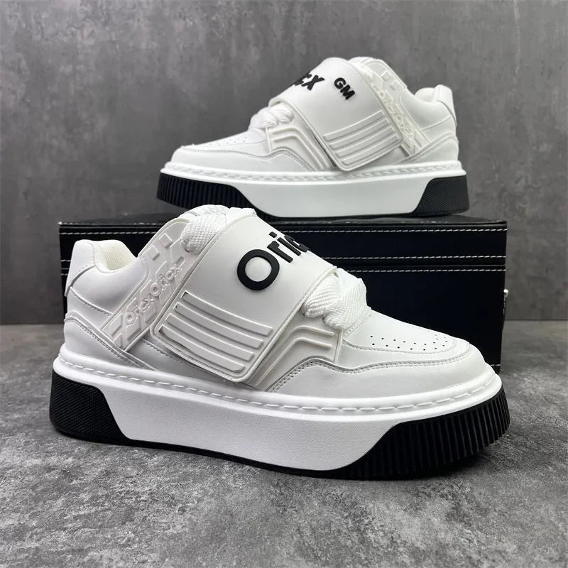 Men’s Casual Leather Sneakers – Soft Sole Sports Style