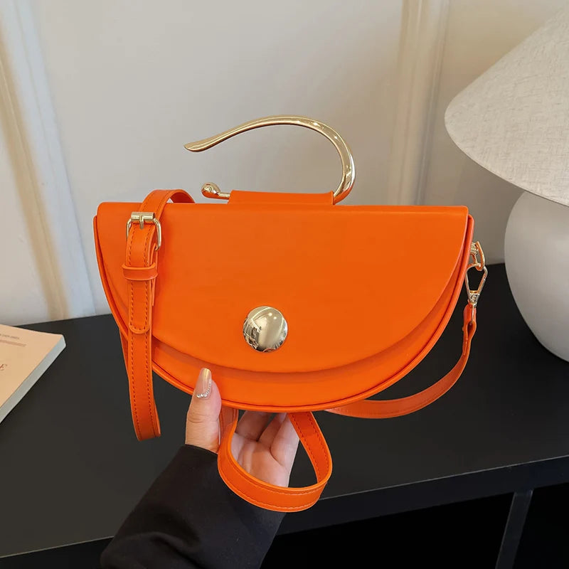 Women's PU Leather Saddle Crossbody Bag