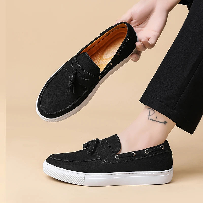 Men’s Business Casual Loafers Vulcanized Rubber Sole