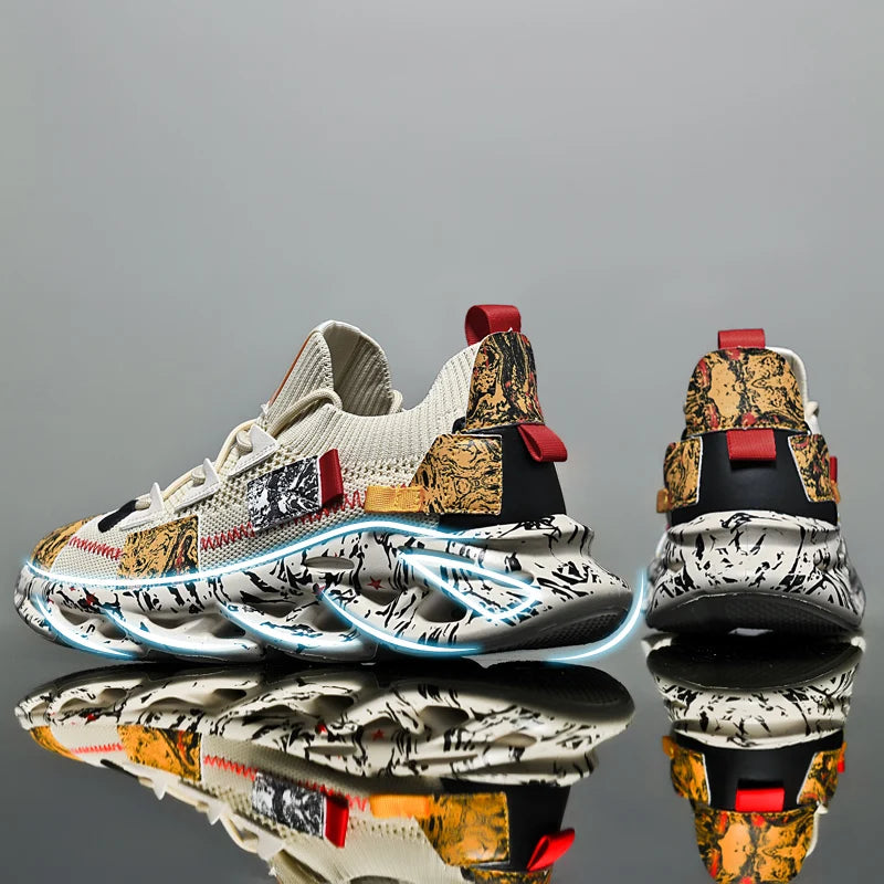 Men's Breathable Casual Sneakers With Fabric Upper