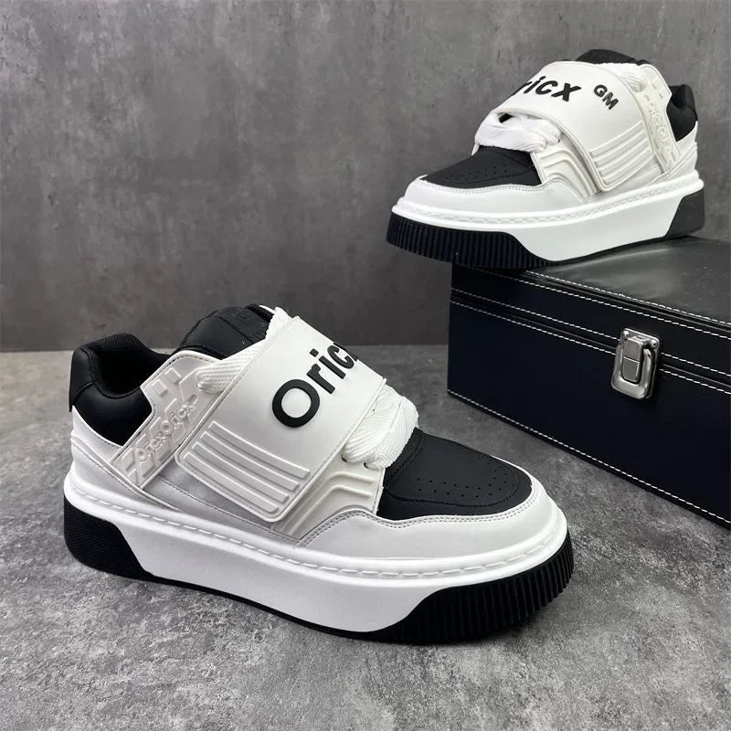 Men’s Casual Leather Sneakers – Soft Sole Sports Style