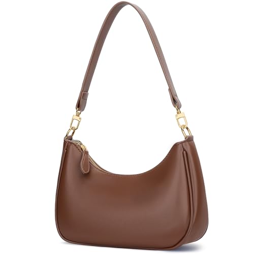 Chocolate Color Women’s PU Leather Shoulder Bag With Chain Strap