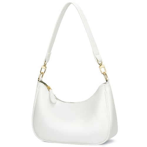 White Color Women’s PU Leather Shoulder Bag With Chain Strap