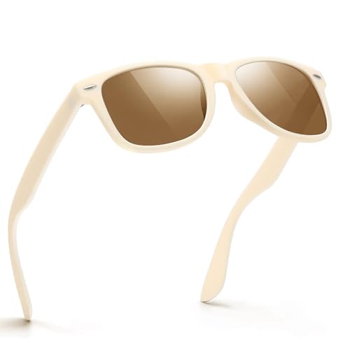 B-beige | Brown Color Polarized Square Sunglasses – UV Blocking Driving Shades