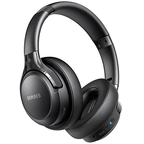 Black Color Wireless Over-Ear Bluetooth Headphones – 65H Playtime, 6 EQ