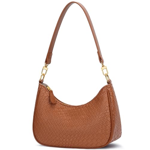 B-brown Color Women’s PU Leather Shoulder Bag With Chain Strap