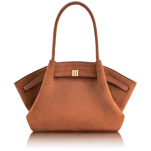 Brown Color Vegan Leather Tote Shoulder Bag For Women