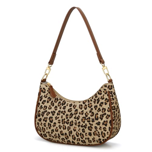 Leopard Color Women’s PU Leather Shoulder Bag With Chain Strap