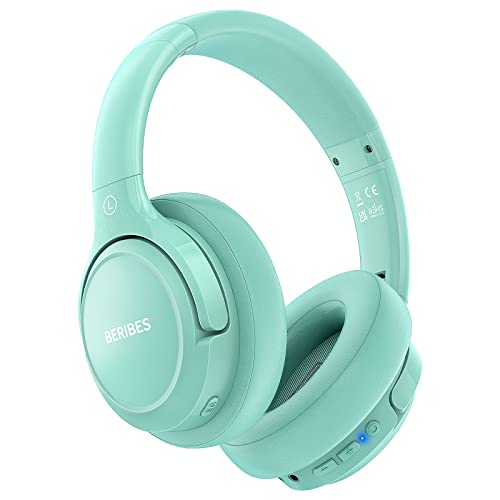 Green Color Wireless Over-Ear Bluetooth Headphones – 65H Playtime, 6 EQ