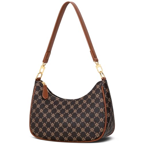 Brownflower Color Women’s PU Leather Shoulder Bag With Chain Strap