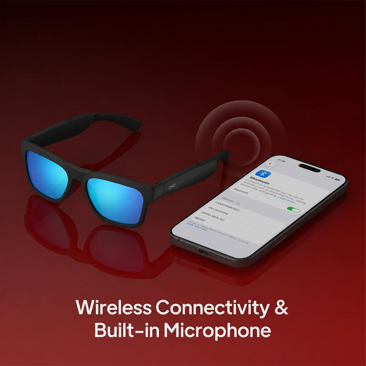 Open Ear Bluetooth Smart Glasses With UV400 Protection