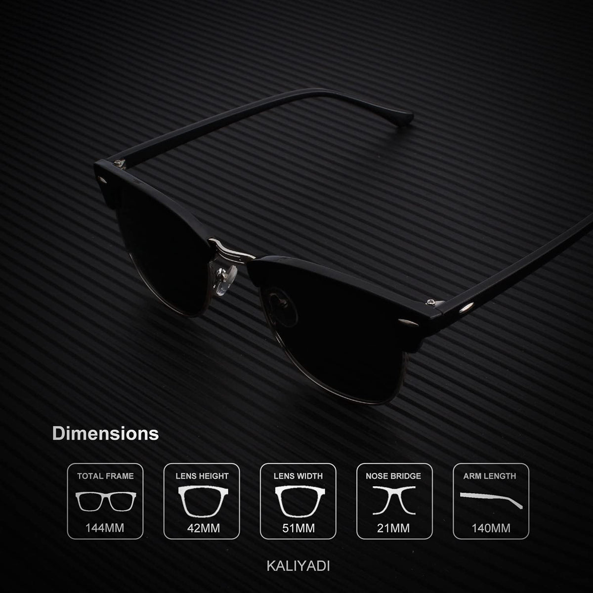 Polarized Semi-Rimless Sunglasses for Men and Women
