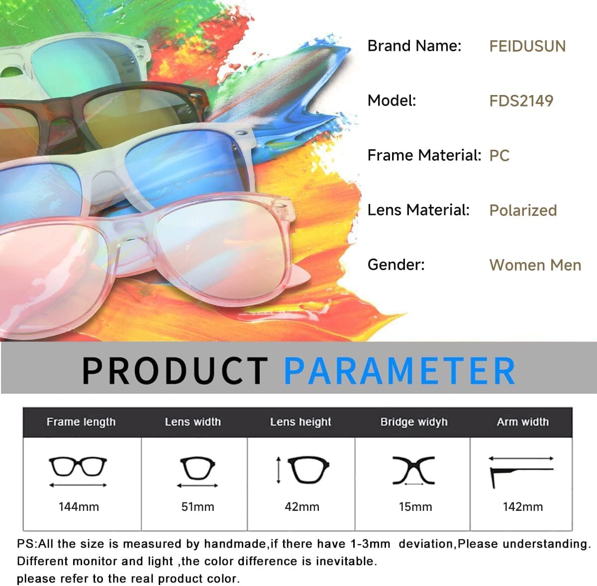 Polarized Square Sunglasses – UV Blocking Driving Shades