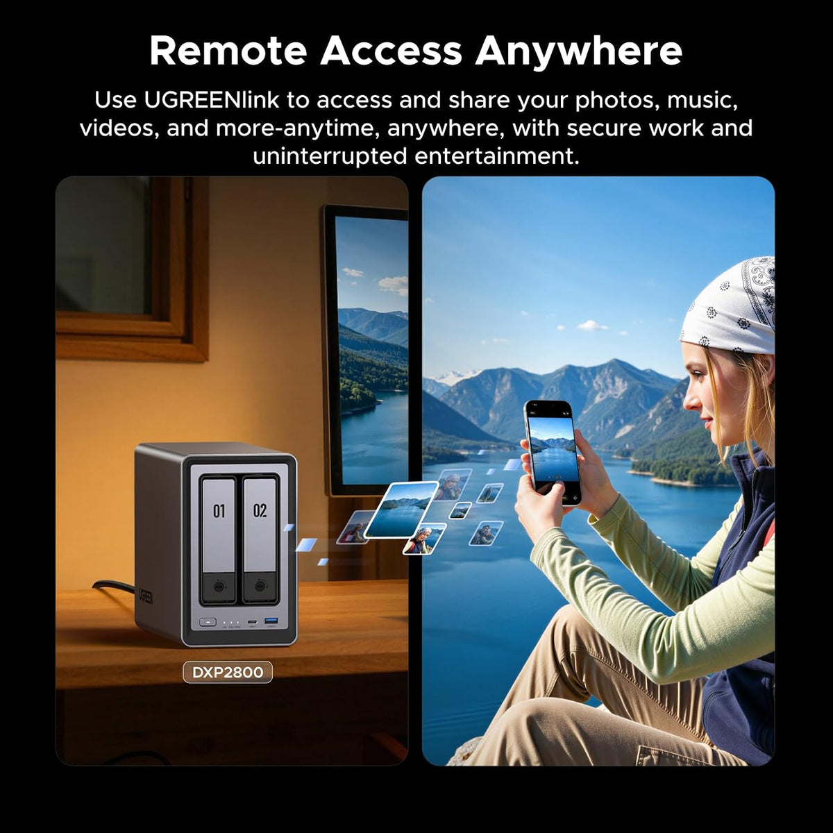 2-Bay NAS Server for Home Data, Media & Creators