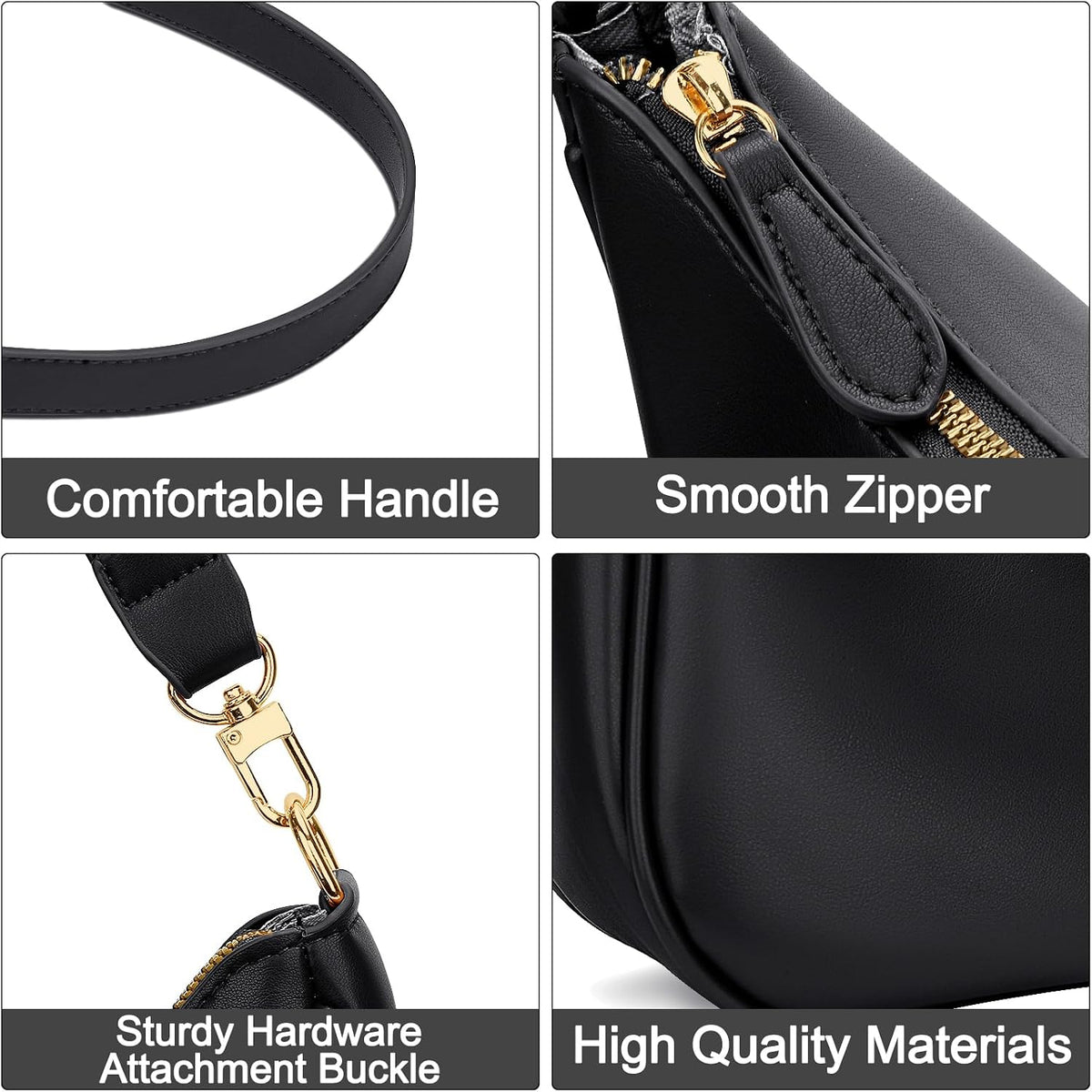 Women’s PU Leather Shoulder Bag With Chain Strap