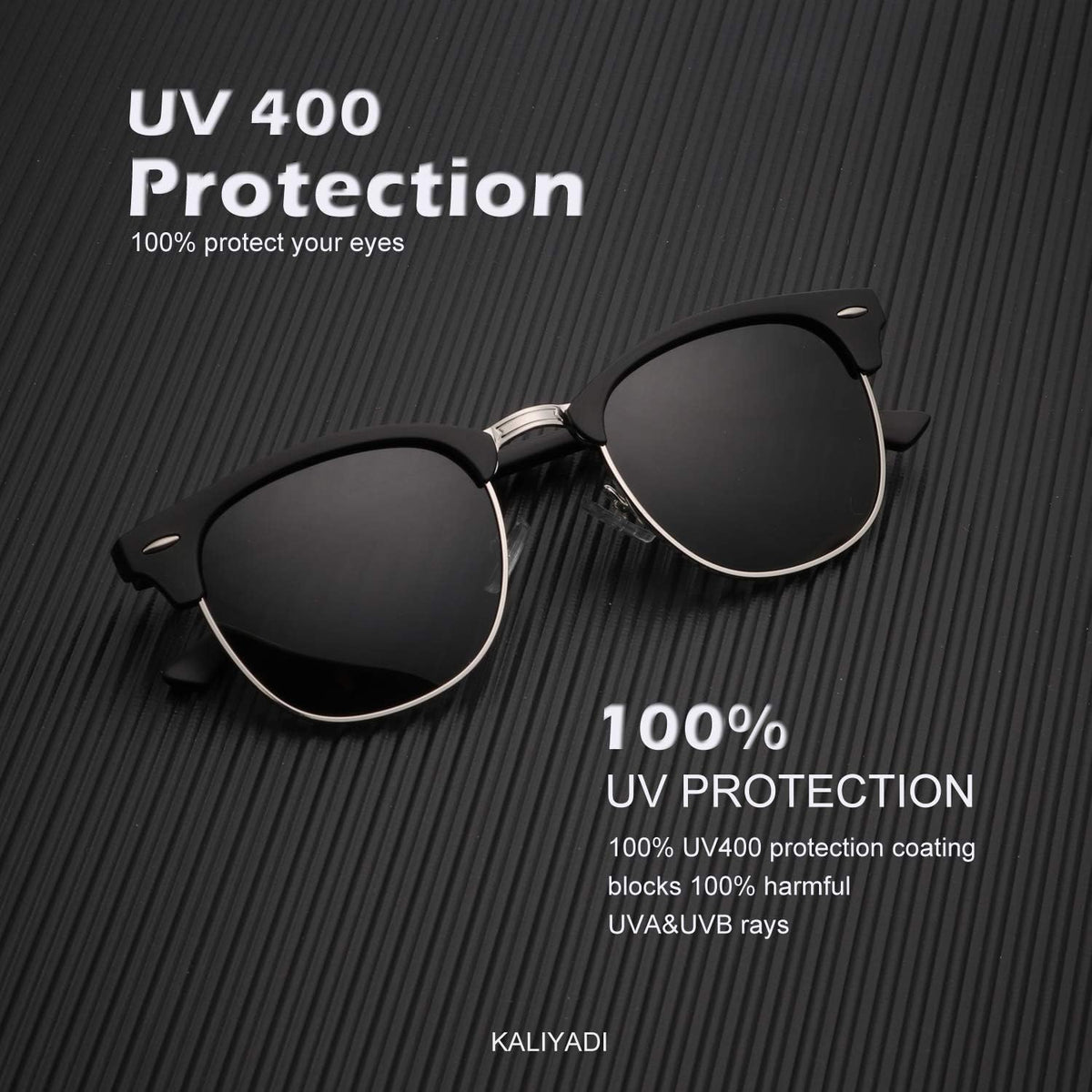 Polarized Semi-Rimless Sunglasses for Men and Women