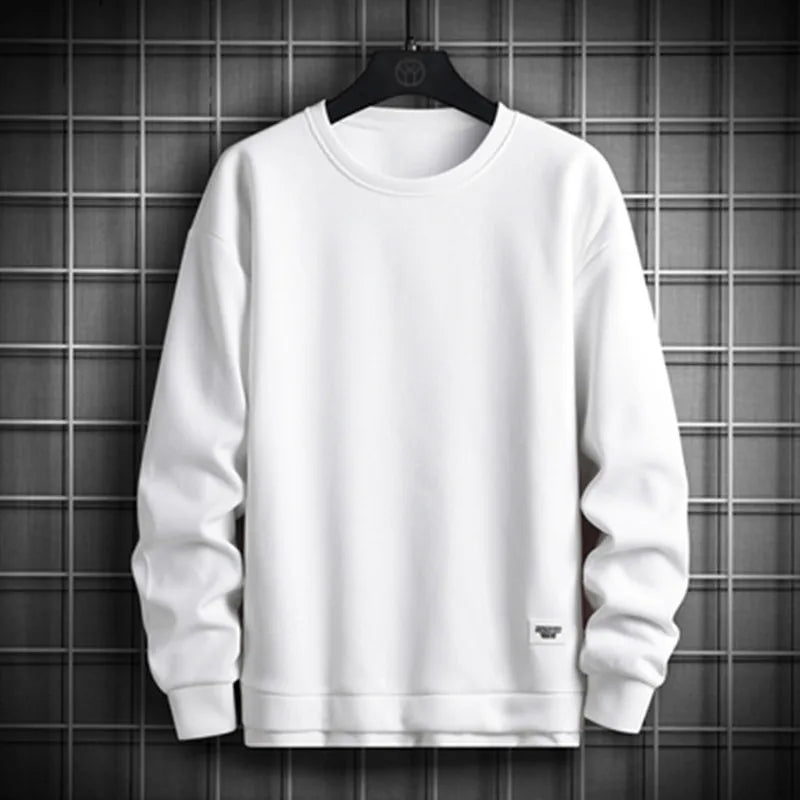 Men’s Solid Crewneck Sweatshirt Casual Streetwear