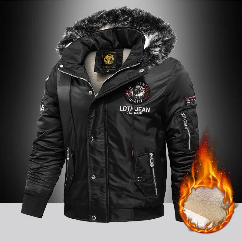 Men's Thick Hooded Winter Parka Jacket