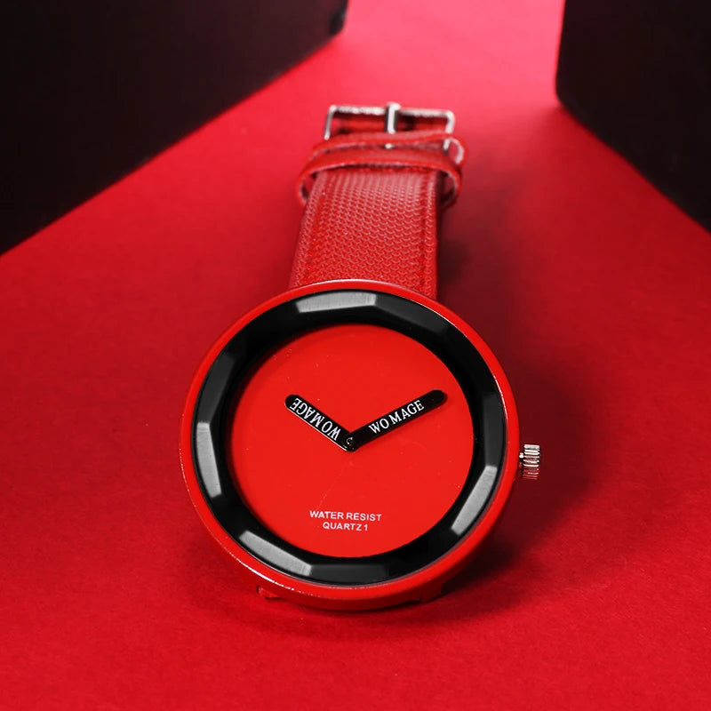Women’s Leather Quartz Wrist Watch Fashion Casual
