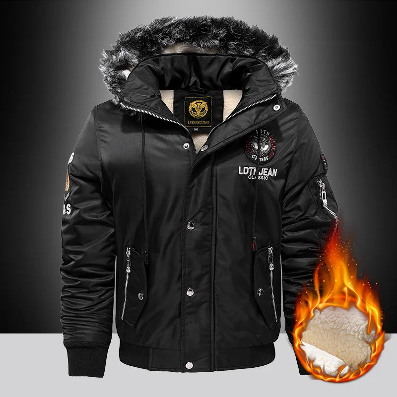Men's Thick Hooded Winter Parka Jacket