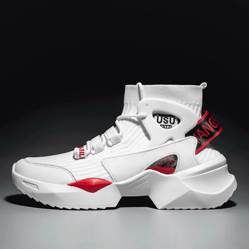 Men’s Breathable High-Top Sneakers – Lightweight Casual