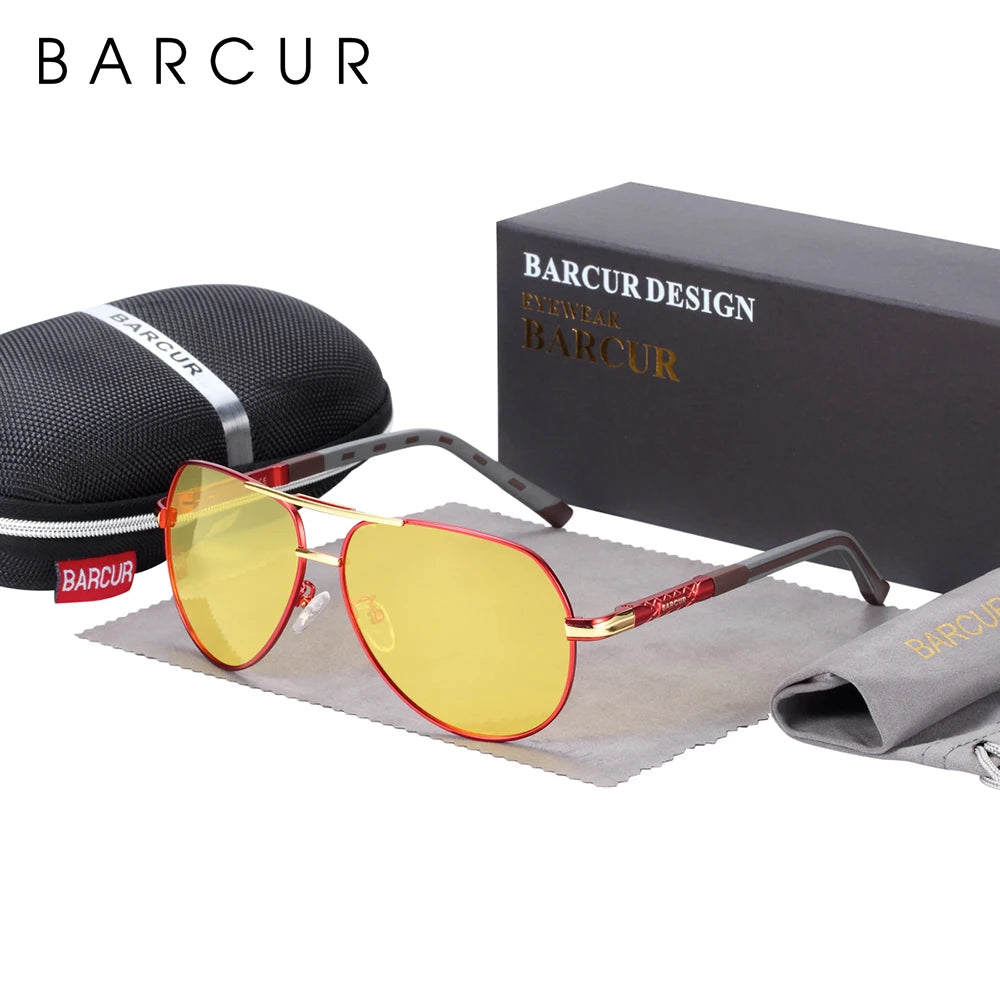 Men's Night Driving Sunglasses UV400 Pilot Style