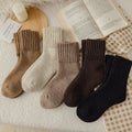 Wool socks children's mid-tube socks winter thickened maillard terry