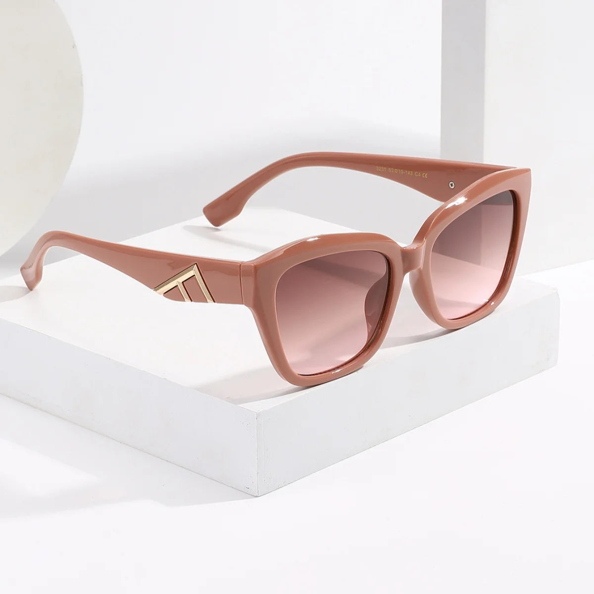 C3 Pink Frame Lenses Color Unisex Cat Eye Sunglasses – Lightweight UV400 Protection