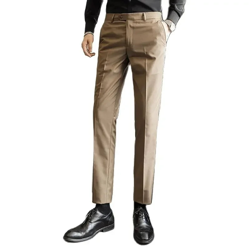 Men’s Formal Office Trousers Casual Stretch Suit Pants