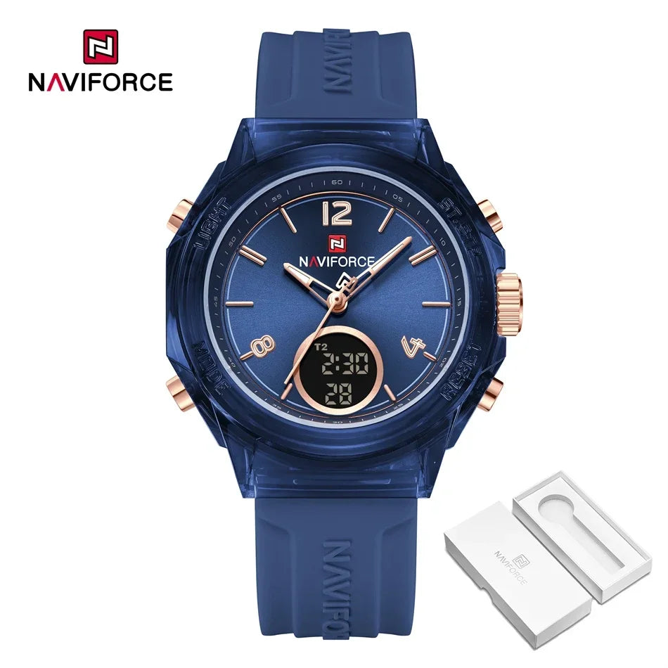 DBEDBE-BOX Color Women’s Dual Display Sports Watch – 50M Water Resistant