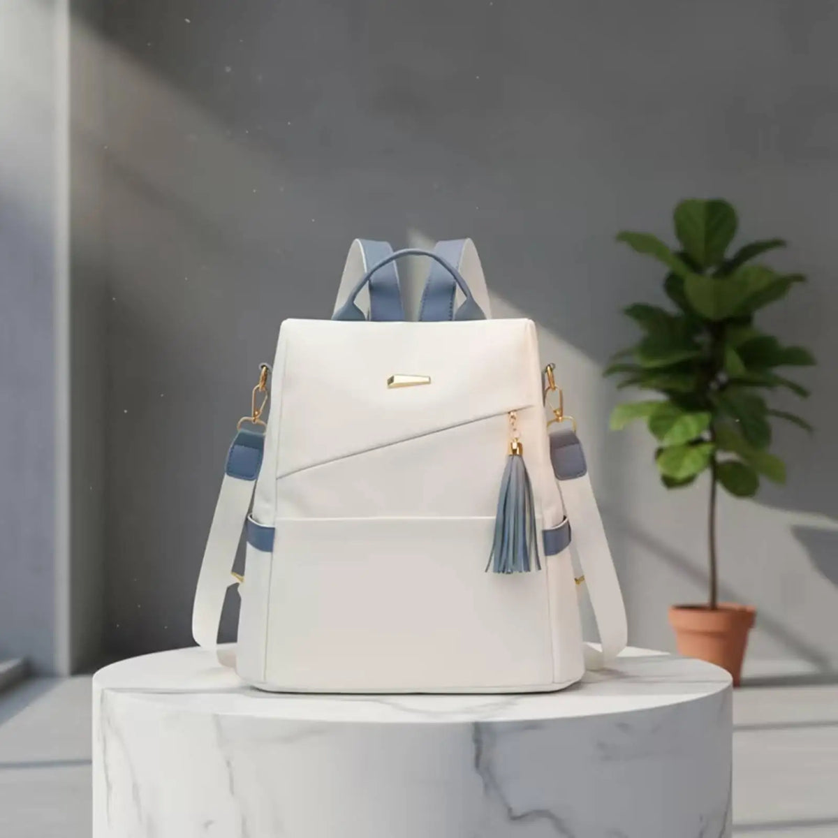 Women’s Anti-Theft PU Leather Travel Backpack Purse
