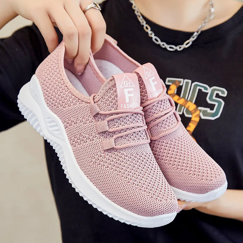 Women’s Mesh Walking Sneakers – Breathable Soft Sole