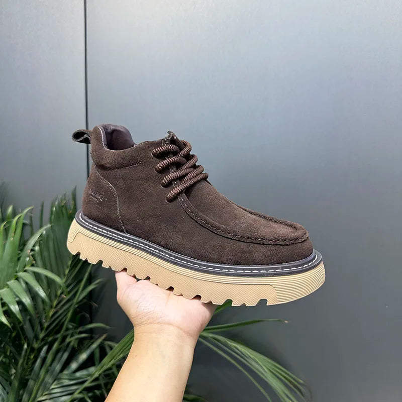 Men’s Thick Sole Running Sneakers – Breathable & Non-Slip