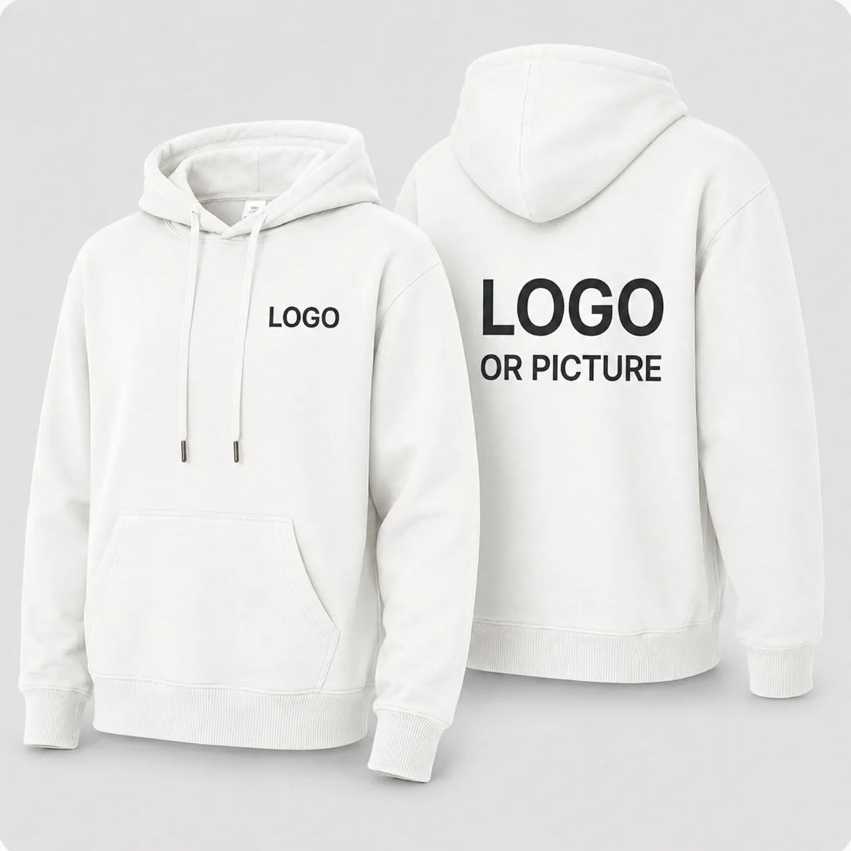 Custom Logo Hoodie Pullover – Personalized Print Sweatshirt
