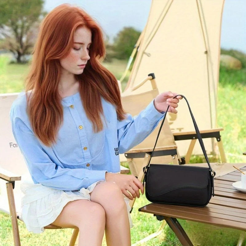 Retro PU Underarm Shoulder Bag for Women – Soft Satchel