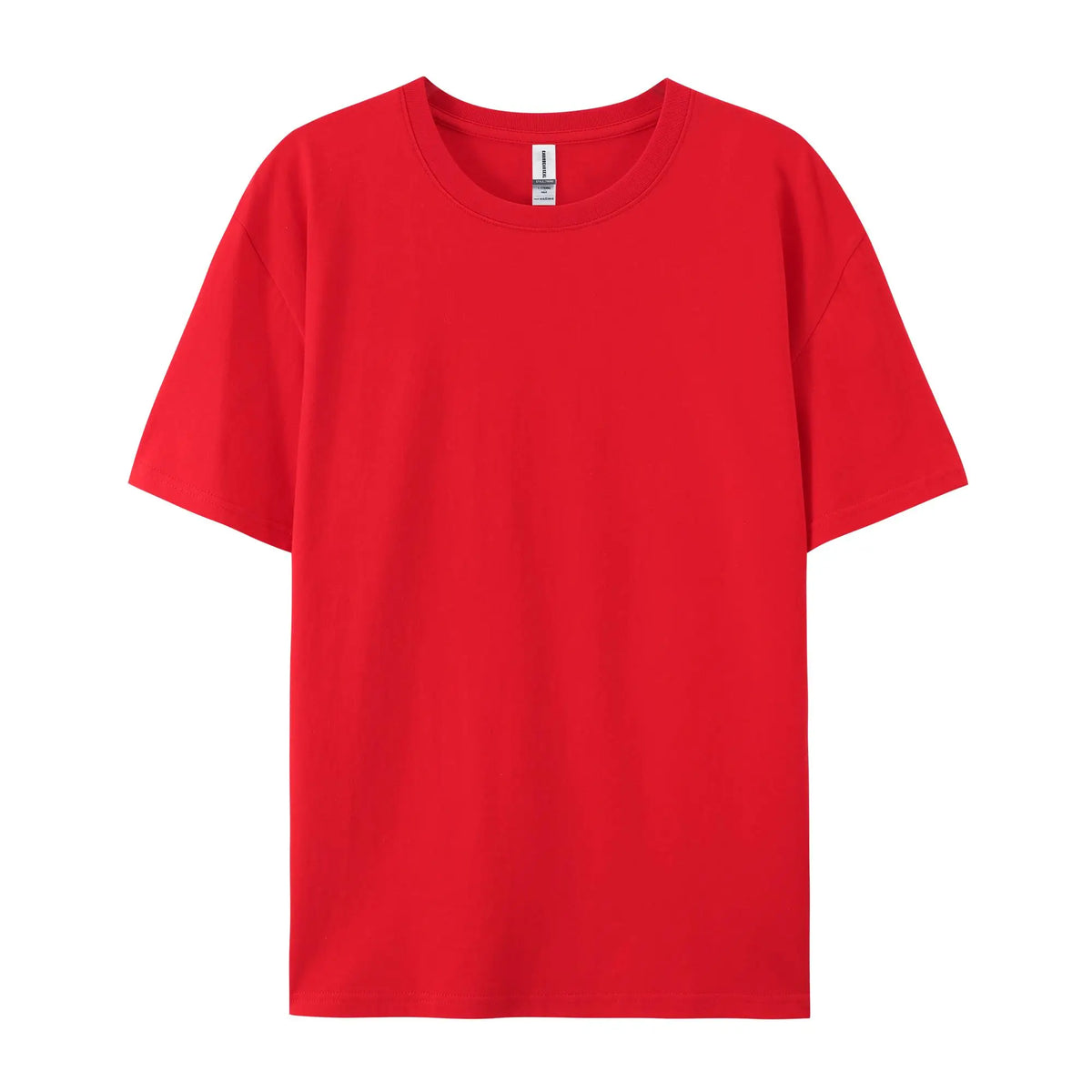 Red Color 100% Cotton Solid T-Shirt – Breathable Casual Tee