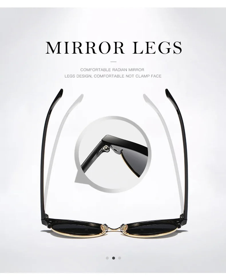 Men’s Polarized Driving Sunglasses Round Classic Frame