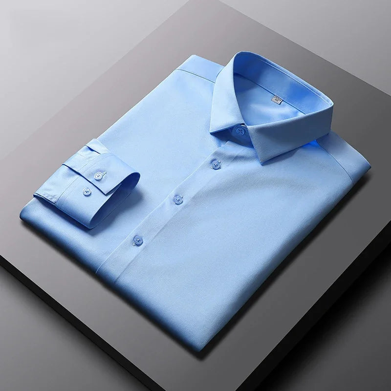 Men's Non-Iron Casual Shirt – Wrinkle-Resistant Solid