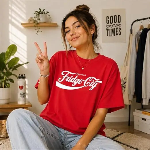 Pass Me A Fridge Cig Retro Graphic Unisex T-Shirt