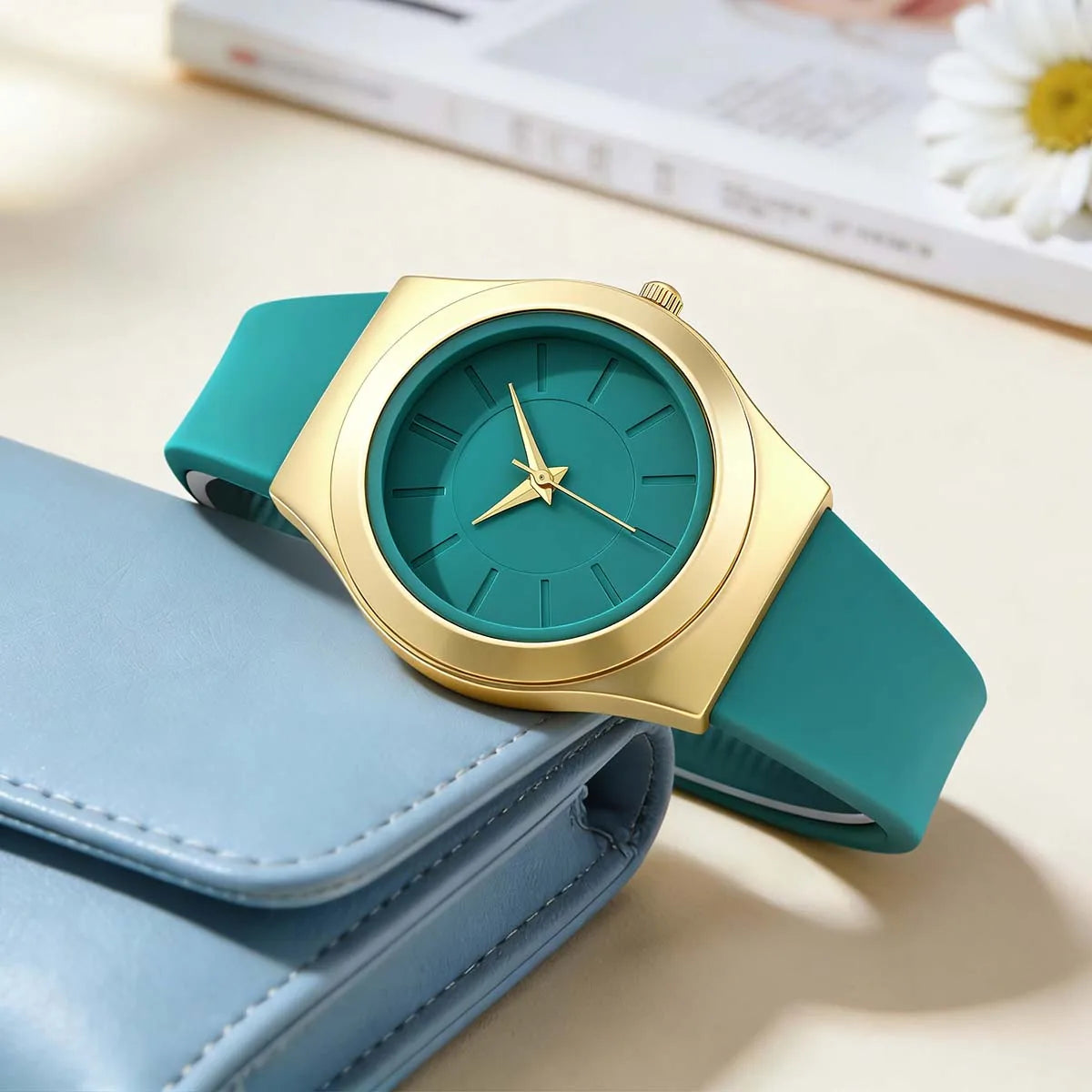 Women’s Sport Quartz Watch With Soft Silicone Band